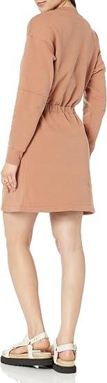 Brown Long Sleeve Dress image 3